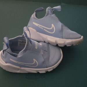 Nike Blue and White Sneakers with Sock-Like Upper